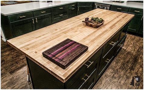 wooden butcher block kitchen